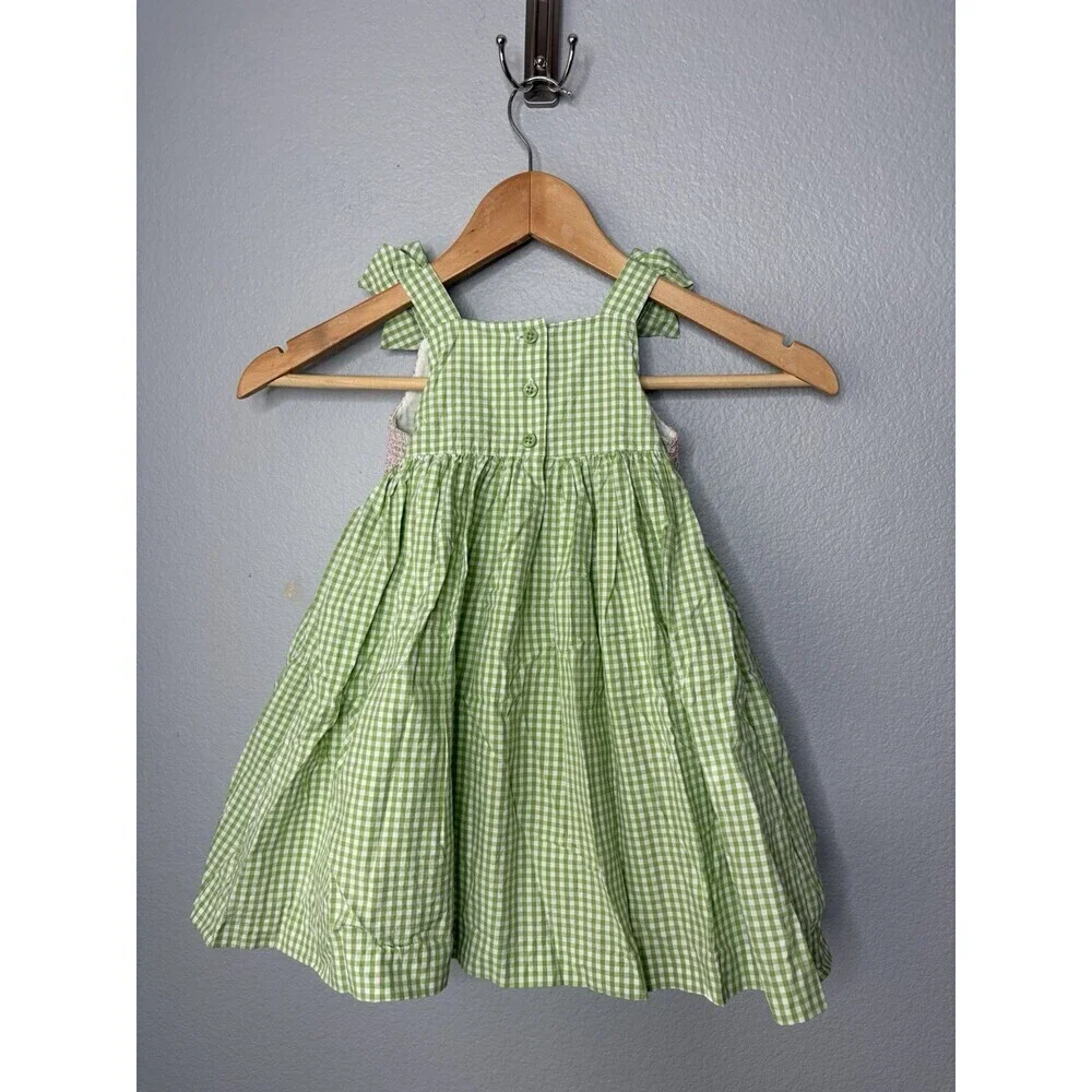 GYMBOREE 18-24 months Girls Gingham Church Easter Spring Dress w/matching Cover